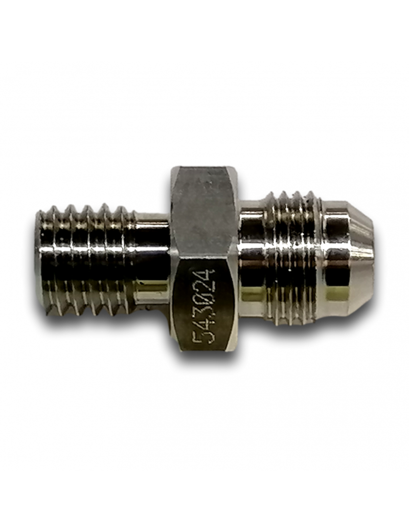 RACCORDO RAMPA INIEZIONE 2L M J 9/16 M 12X175 INOX