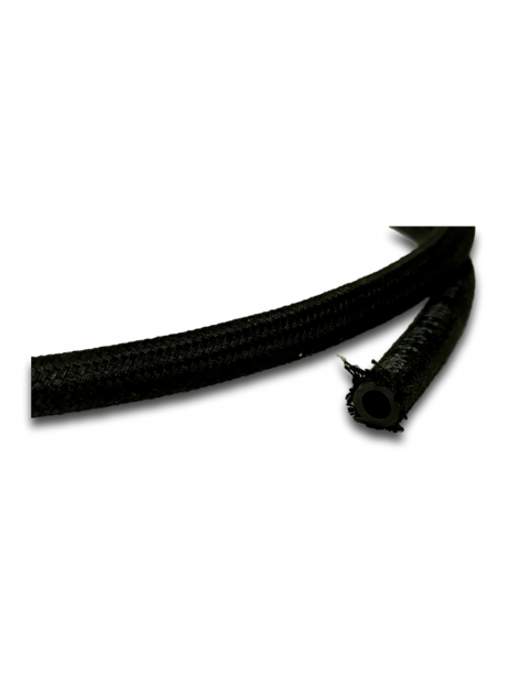 MANICOTTO BENZINA D8 INTRECCIATO TESSILE NERO 1M