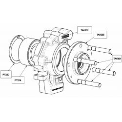 Left front upright with hub