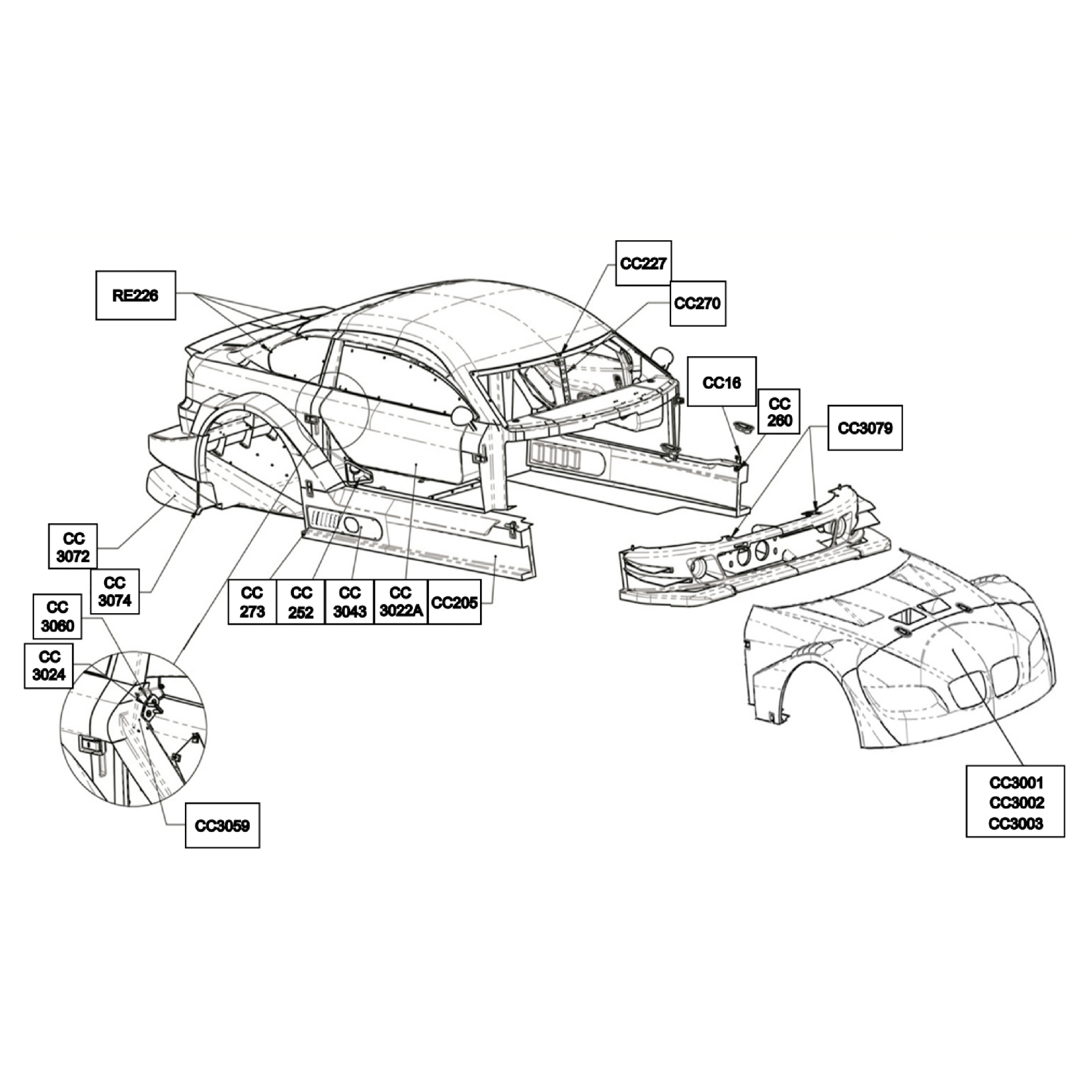 Spare parts - Mitjet International - Mitjet ST - Bodywork