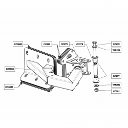 Left door hinge