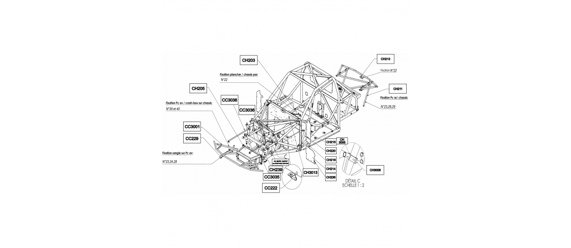 Pièces détachées - Mitjet International - Mitjet ST - Châssis