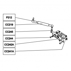 Right door gas strut 2L
