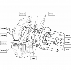 Left front upright with hub