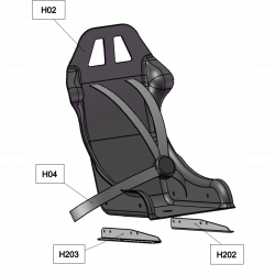 Passenger bucket seat